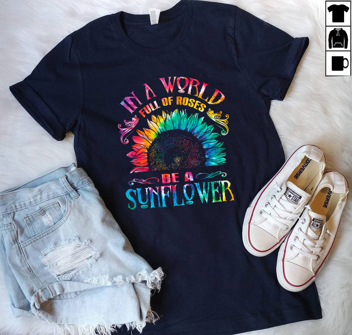 In A World Full Of Roses Be A Sunflower T-Shirt Unisex classic tee - JonPrint | Discover cool t-shirts for every style and occasion