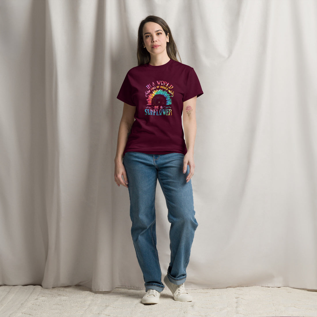 In A World Full Of Roses Be A Sunflower T-Shirt Unisex classic tee - JonPrint | Discover cool t-shirts for every style and occasion